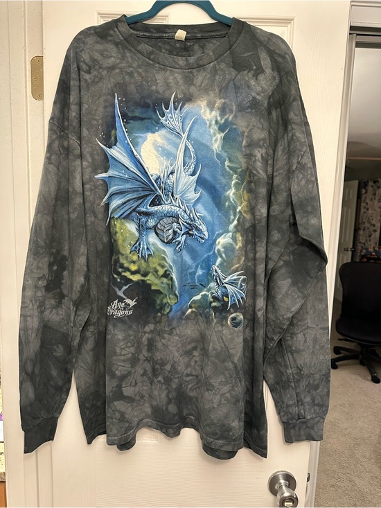 Other - 🐲💦💙 NWOT Anne Stokes Age of Dragons Long‎ Sleeved T-shirt Sz. 3X 💙💦🐲